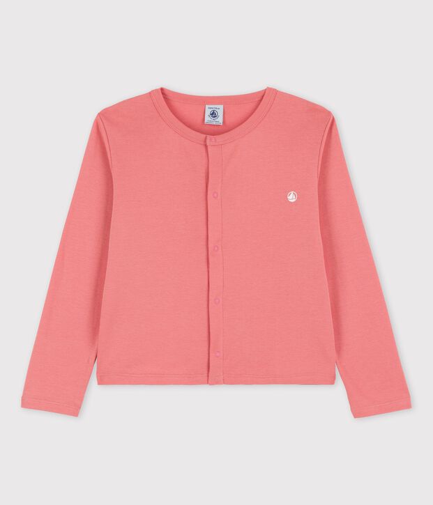 C&aacute;rdigan de algod&oacute;n org&aacute;nico de ni&ntilde;a rosa