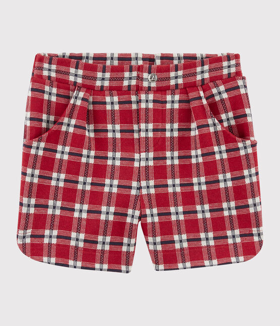 Short de punto para niña rojo TERKUIT/blanco MULTICO