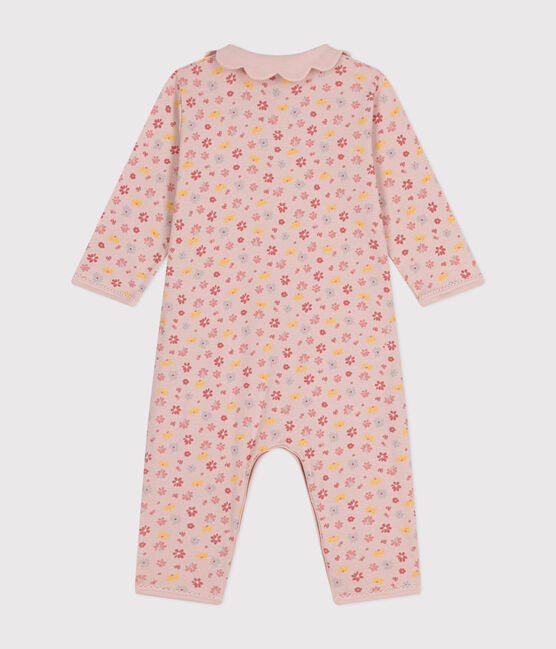 Pijama sin pies de algodón estampado de flores para bebé rosa SALINE/blanco MULTICO