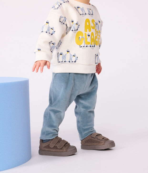 Sudadera de algod&oacute;n con estampado de ping&uuml;inos para beb&eacute; crudo/multicolor
