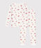 Pijama infantil muy ajustado en algodón estampado MARSHMALLOW/ PEONIA/ MULTICO