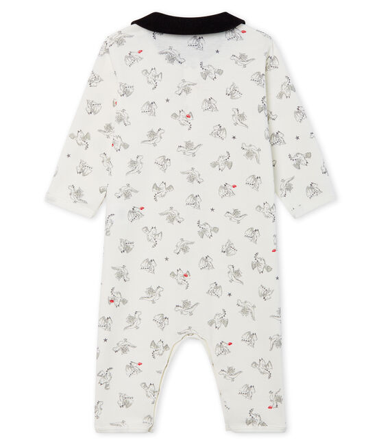 Pijama sin pies de punto para bebé niño blanco MARSHMALLOW/ MULTICO CN