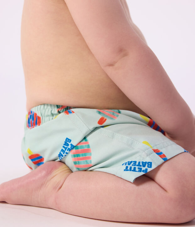 Ba&ntilde;ador con estampado de helados para beb&eacute; azul/multicolor