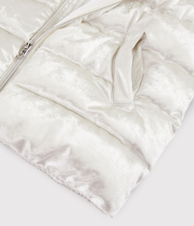 Abrigo de terciopelo para ni&ntilde;a gris ARGENT