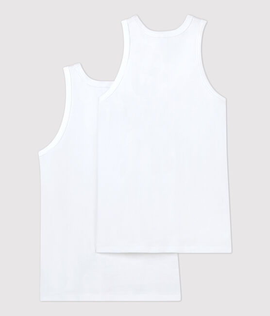 Lote de 2 camisetas de tirantes blancas de chico variante 1