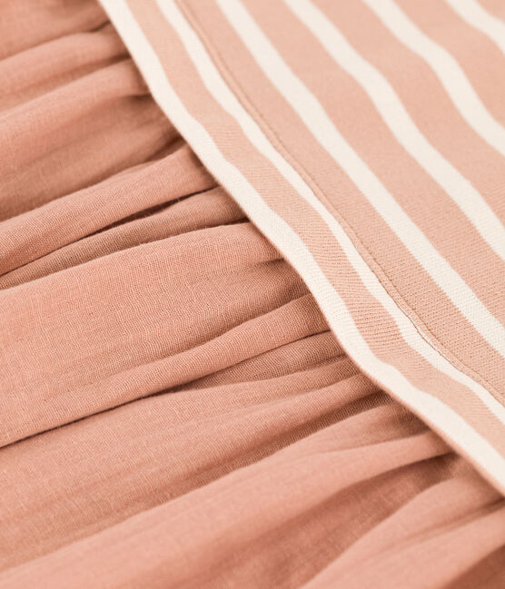 Vestido de jersey y gasa de algodón orgánico de niña VINTAGE/ AVALANCHE