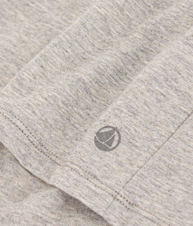 Camiseta LA RECTA de algod&oacute;n con cuello redondo para mujer gris