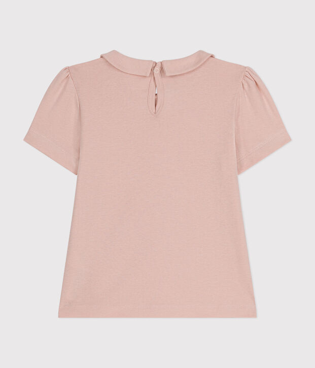 Camiseta de manga corta para ni&ntilde;a rosa