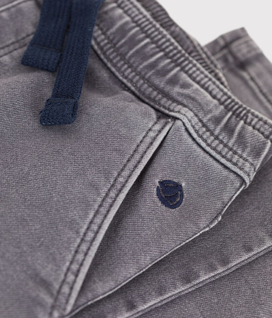 Pantalón regular de tejido vaquero sostenible para niño gris GRIS DELAVE