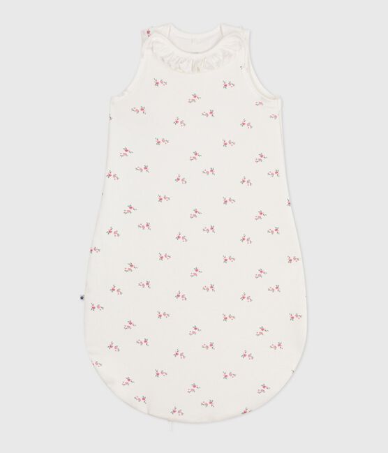 Saco para bebé de algodón con estampado de flores TOG 1,5 blanco MARSHMALLOW/blanco MULTICO