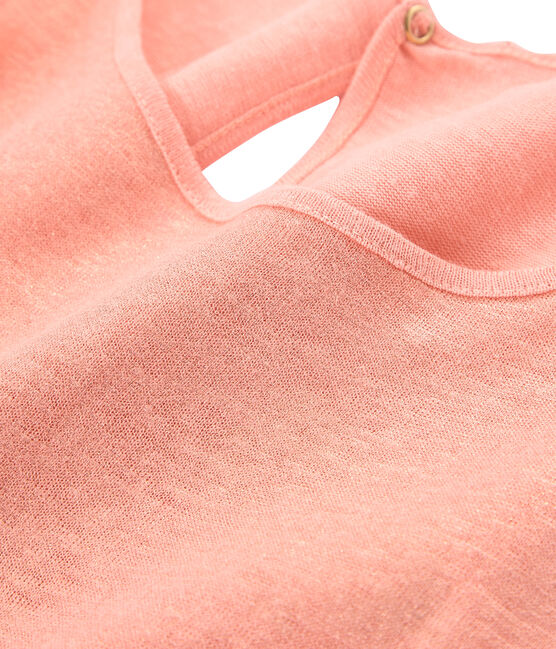 Camiseta de tirantes de lino irisado para mujer rosa ROSAKO/rosa COPPER