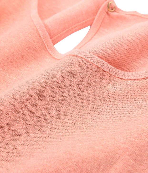 Camiseta de tirantes de lino irisado para mujer rosa/rosa