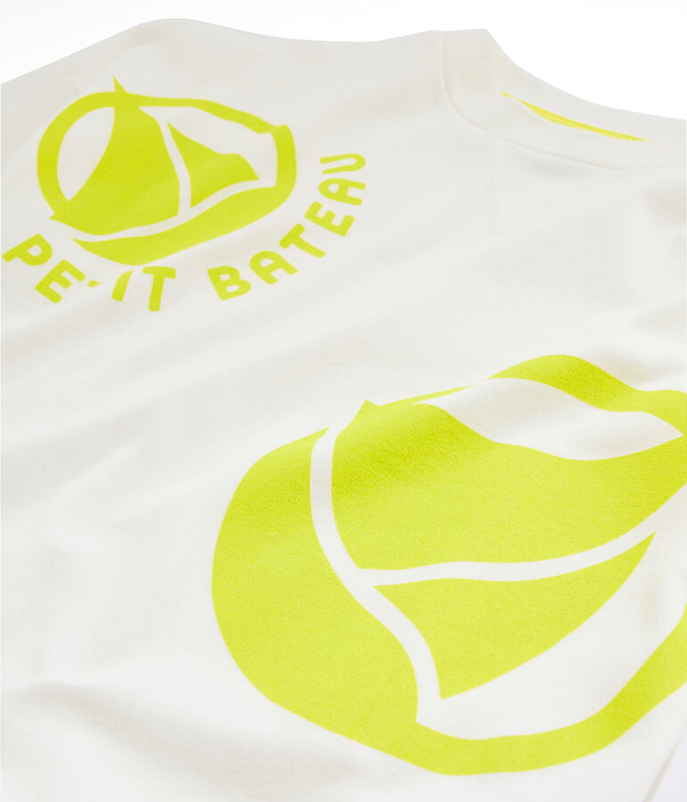 Sudadera de ni&ntilde;o - ni&ntilde;o blanco/amarillo