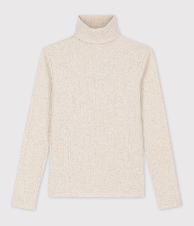 Camiseta L'ICONIQUE de punto jacquard con cuello vuelto MONTELIMAR CHINE