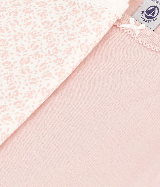 Juego de 2 camisetas de tirantes infantiles de algodón con flor variante 1