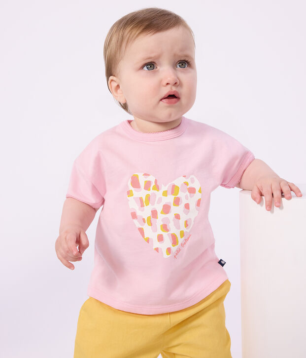 Camiseta de algod&oacute;n de manga corta con estampado de flor para beb&eacute; MARQUISE