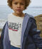 Sudadera estampada de muletón de niña / niño azul SMOKING
