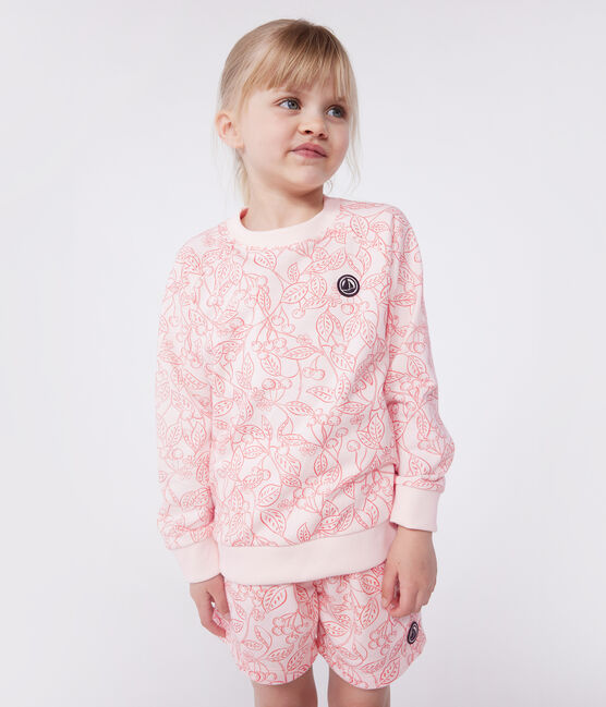 Sudadera infantil de algodón con estampado rosa FLEUR/ SPI