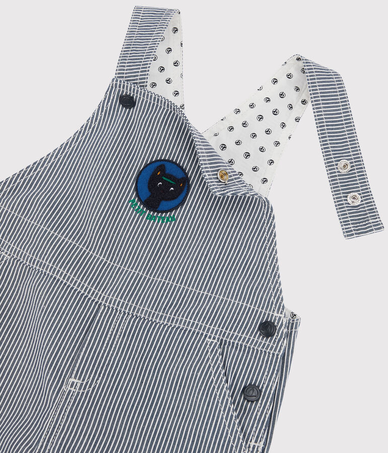 Peto de tela de beb&eacute;. azul SMOKING/blanco MARSHMALLOW