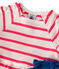 Robe bébé fille rayée blanco LAIT/rosa PEONY