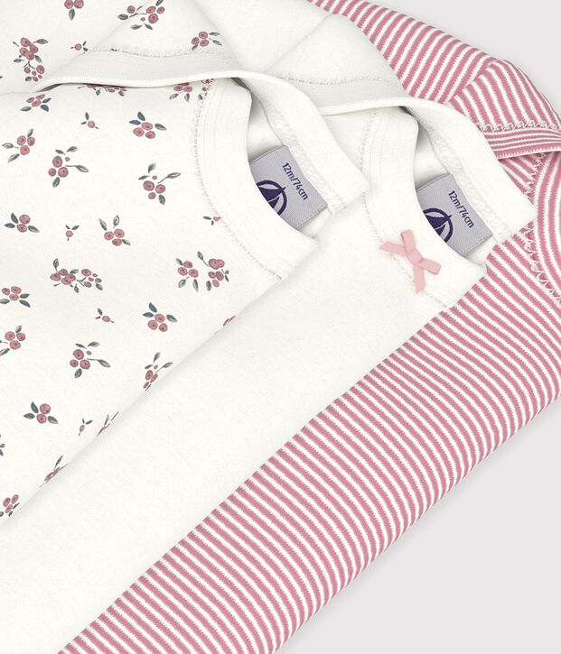 Juego de bodis de algod&oacute;n de manga larga con estampado de ar&aacute;ndanos para beb&eacute; multicolor
