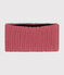 Cuello de punto tricotado con forro polar para bebé rosa ROSEWOOD