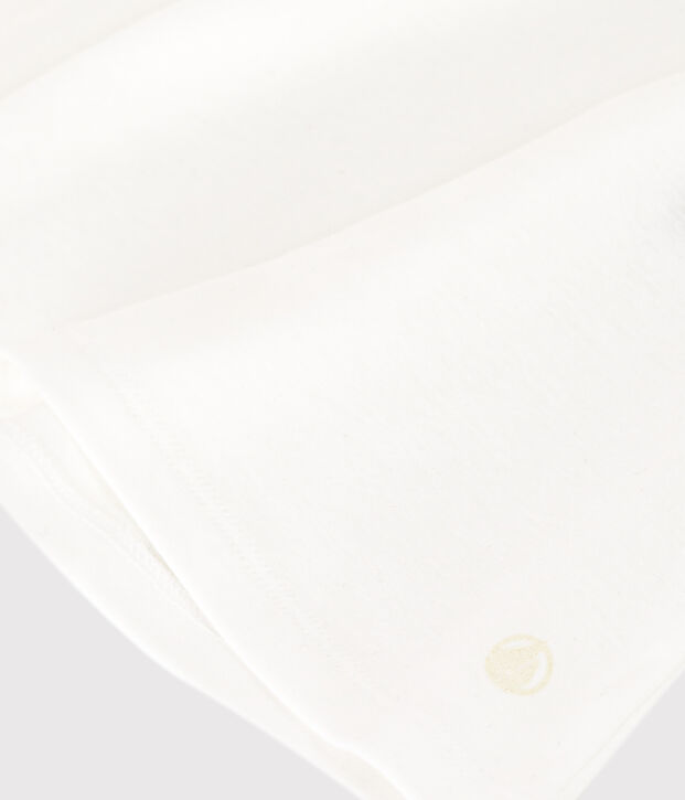 Camiseta Iconique de manga corta de punto liso para mujer blanco