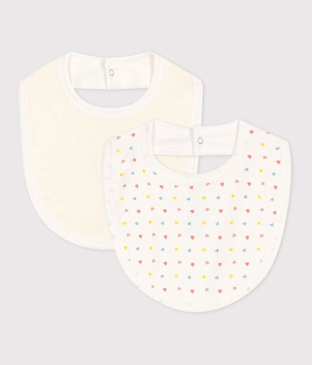 Juego de 2 baberos estampados de algod&oacute;n para beb&eacute; multicolor