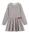 Vestido estampado para niña gris BELUGA/blanco MULTICO