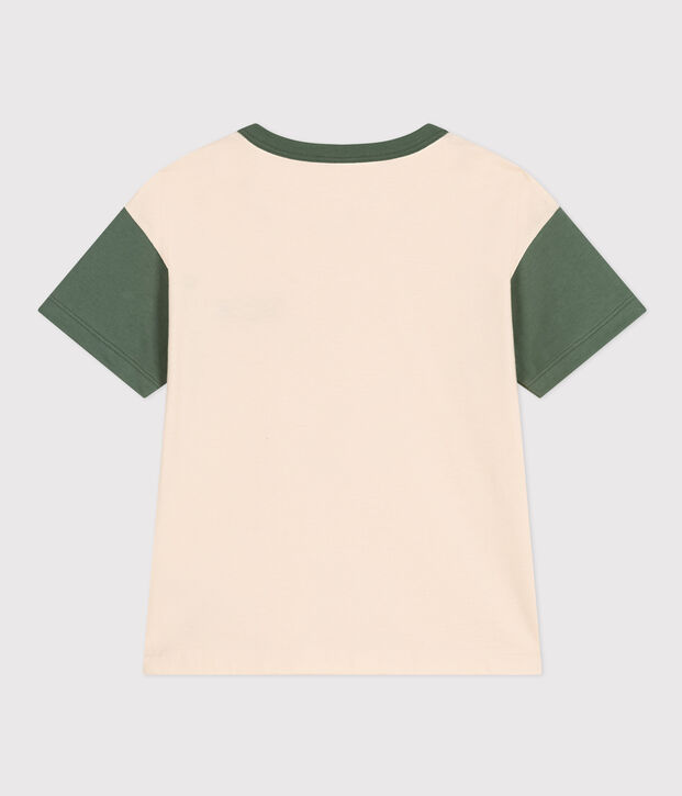 Camiseta estampada de jersey para ni&ntilde;o crudo/verde