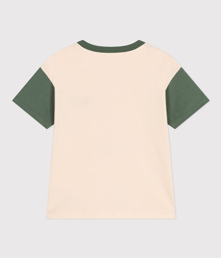 Camiseta estampada de jersey para ni&ntilde;o crudo/verde