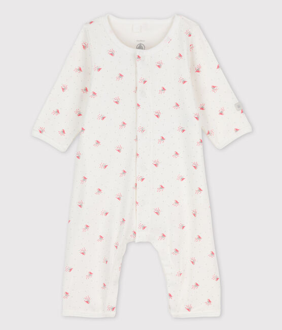 Bodyjama sin pies de bebé de algodón ecológico blanco MARSHMALLOW/blanco MULTICO