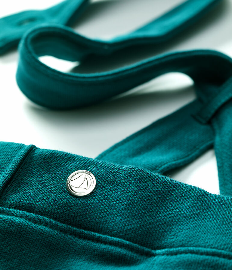 Pantal&oacute;n con tirantes de mulet&oacute;n de beb&eacute;. verde