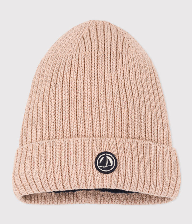 Gorro de punto con forro de tejido polar de ni&ntilde;o/ni&ntilde;a rosa
