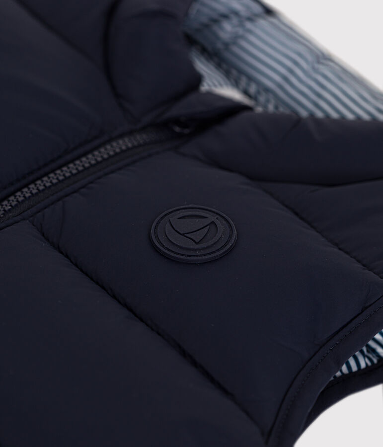 Chaqueta acolchada sin mangas de beb&eacute; azul