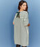 Vestido de manga corta para mujer beige COQUILLE/verde SOUSBOIS