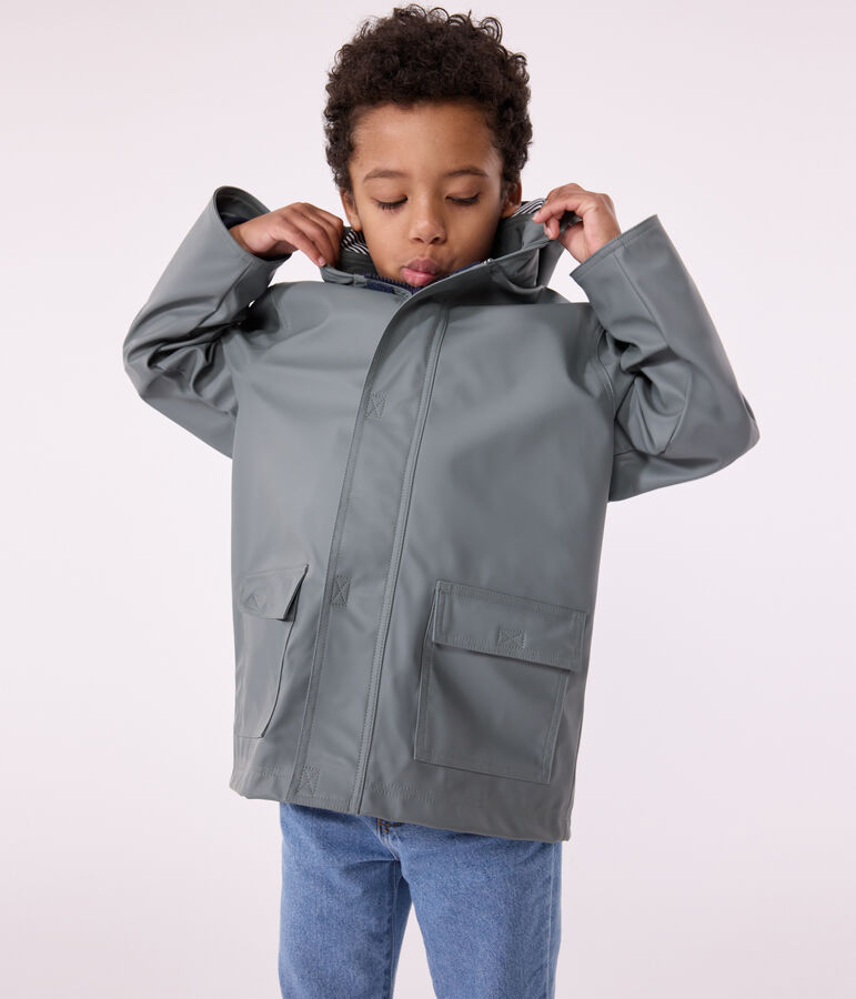 Impermeable emblem&aacute;tico reciclado para ni&ntilde;a/ni&ntilde;o verde THUYA