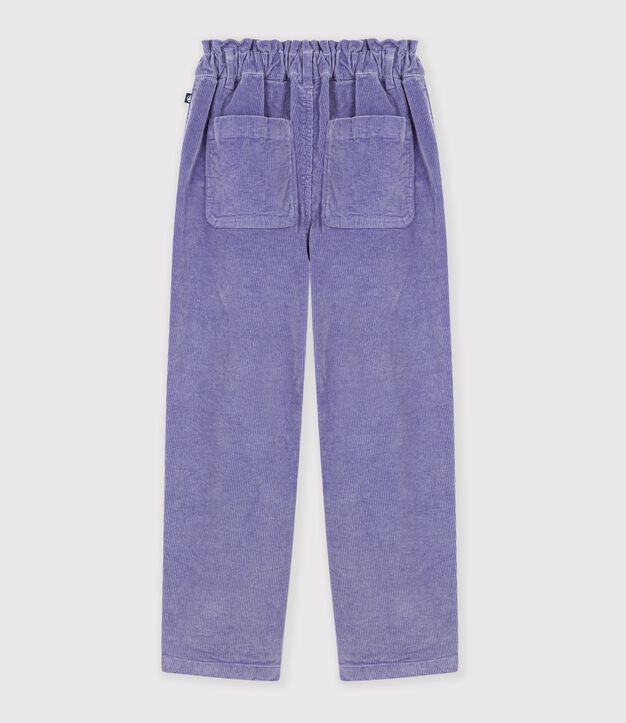 Pantal&oacute;n infantil de terciopelo violeta