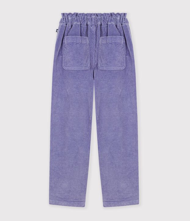 Pantal&oacute;n infantil de terciopelo violeta