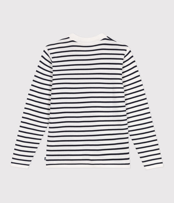 Jersey marinero de algodón a rayas para mujer blanco MARSHMALLOW/azul SMOKING