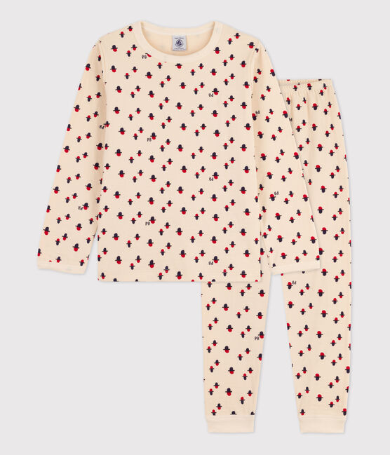 Pijama de túbico para niño/niña blanco AVALANCHE/ STOP/ MULTICO