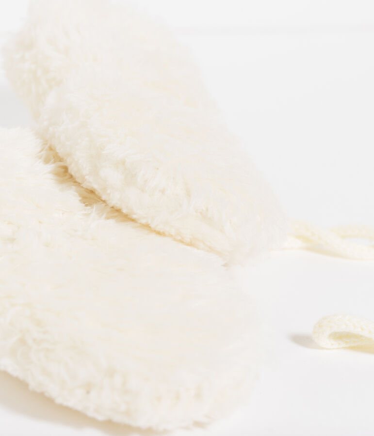Manoplas para beb&eacute; ni&ntilde;a blanco MARSHMALLOW