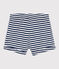 Shorts de punto flameado a rayas para bebé azul MEDIEVAL/blanco MARSHMALLOW
