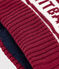 Gorro infantil de punto tricotado con forro polar Petit Bateau rojo AMARANTE/ MARSHMALLOW