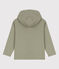 Sudadera con capucha y cremallera de niño verde MARECAGE