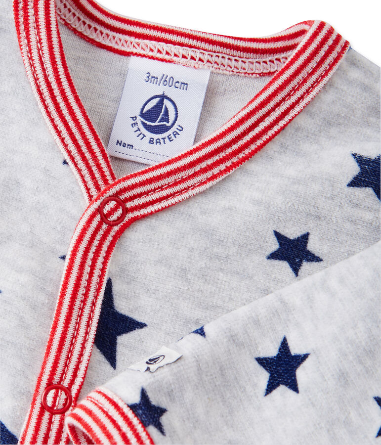 Pijama estampado para beb&eacute; ni&ntilde;o gris BELUGA/blanco MULTICO