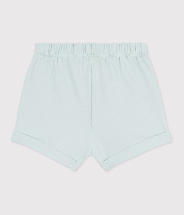 Shorts lisos de algod&oacute;n para beb&eacute; verde