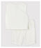 Conjunto de dos piezas de popelina de rayas de bebé niño blanco MARSHMALLOW/blanco MULTICO