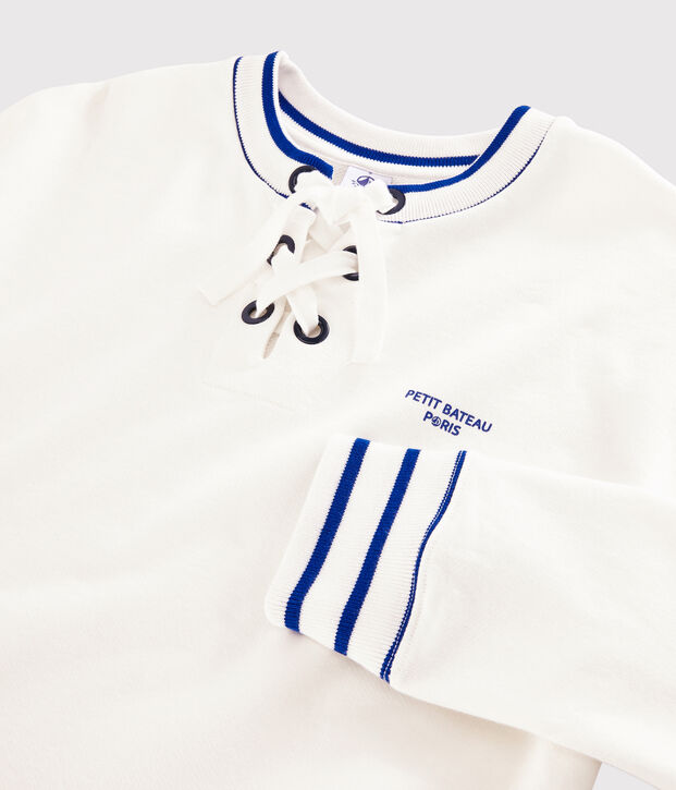 Sudadera de felpa de mujer blanco