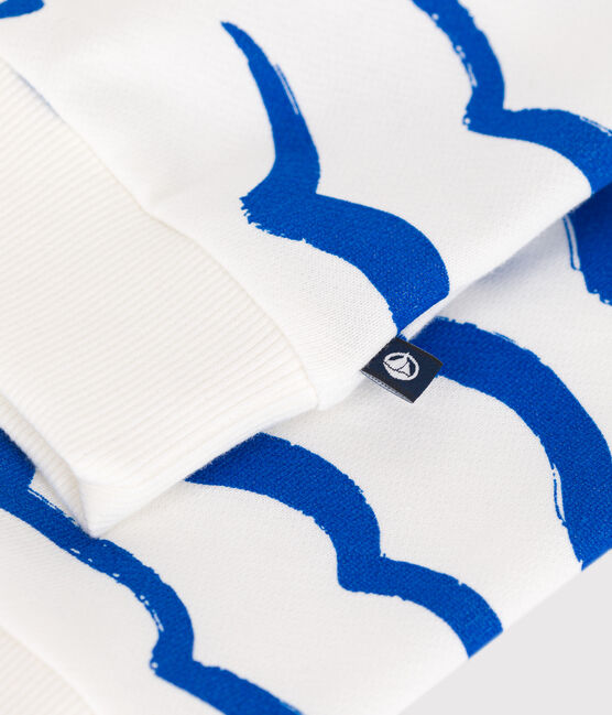 Sudadera infantil de algodón con estampado blanco MARSHMALLOW/blanco MULTICO